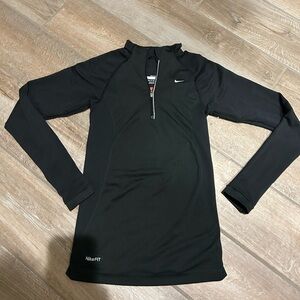 Nike Fit Dry Black Long Sleeve running shirt size XS New